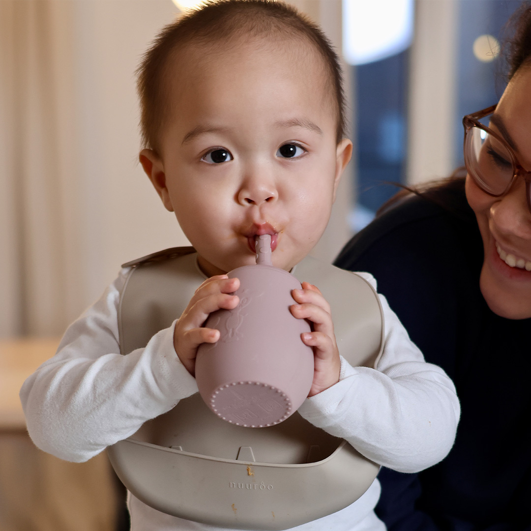 Baby drinking from bottle