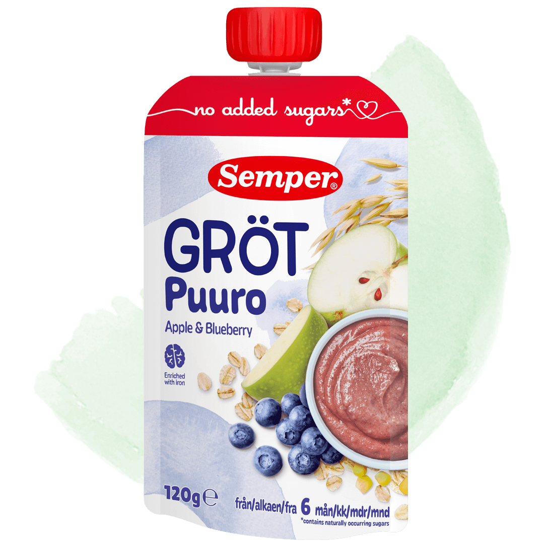 Grötklämmis Apple & blueberry från Semper Barnmat
