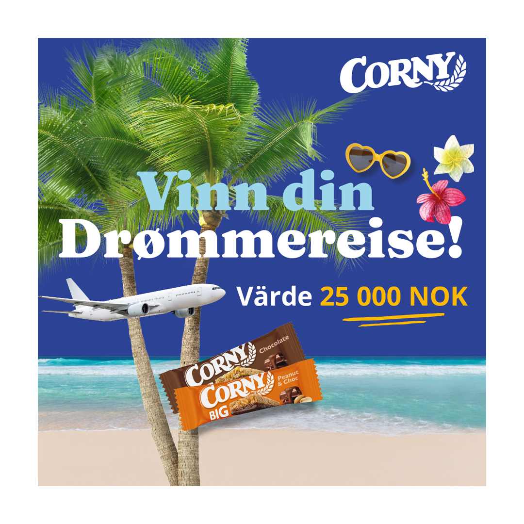 Vinn din drømmereise - Corny